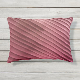 Coussin D'extérieur Diagonale rouge feuille