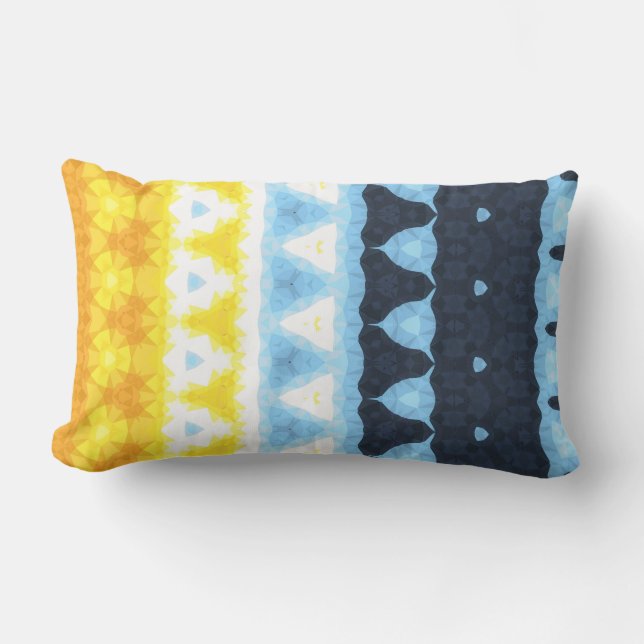Coussin D'extérieur Drapeau de fierté Boho Groovy Géométrique Abstrait (Recto)