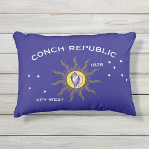 Coussin D'extérieur Drapeau de République de conque de Key West