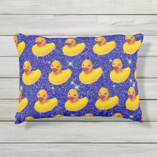 Coussin D'extérieur Drôle Canards en caoutchouc Jaune Amoureux des ani
