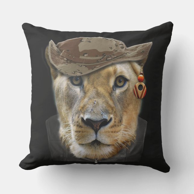 Coussin D'extérieur Drôle Lioness (Recto)