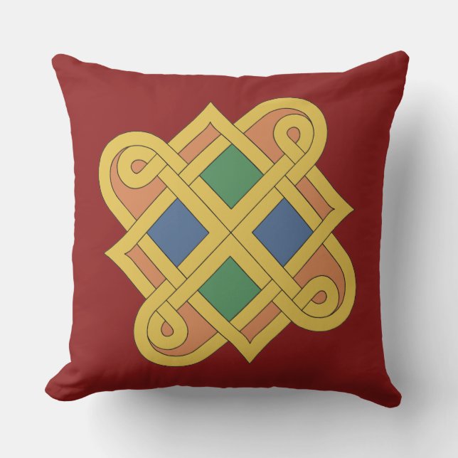 Coussin D'extérieur Durrow Knotwork 2016 (Recto)