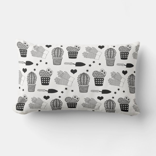 Coussin D'extérieur Elégant jardin Motif de Cactus (Recto)