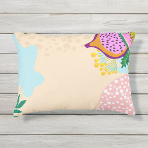 Coussin D'extérieur Elégant motif rose et abstrait