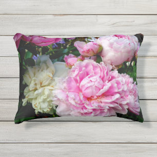 Coussin D'extérieur Elégant rose peony blanc floral jardin photo