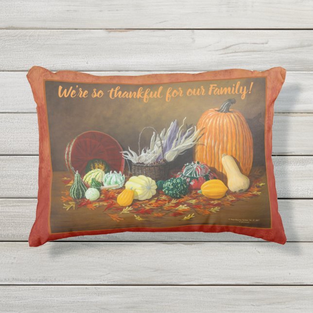 Coussin D'extérieur "En saison" Thanksgiving (Devant)