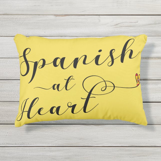 Coussin D'extérieur Espagnol Au Coeur Accent Coussin, Espagne (Devant)