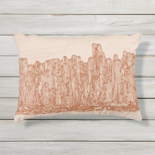 Coussin D'extérieur Esquisse naturelle - 2 couleurs 2 faces