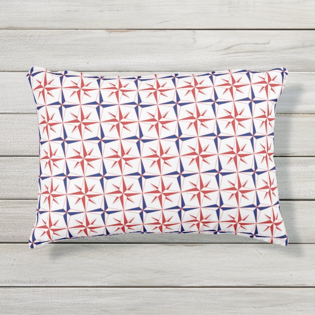 Coussin D'extérieur Étoile de boussole (Devant)