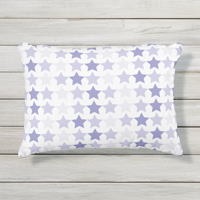 Coussin D'extérieur Étoiles Patriotique Blue Ombre (Devant)