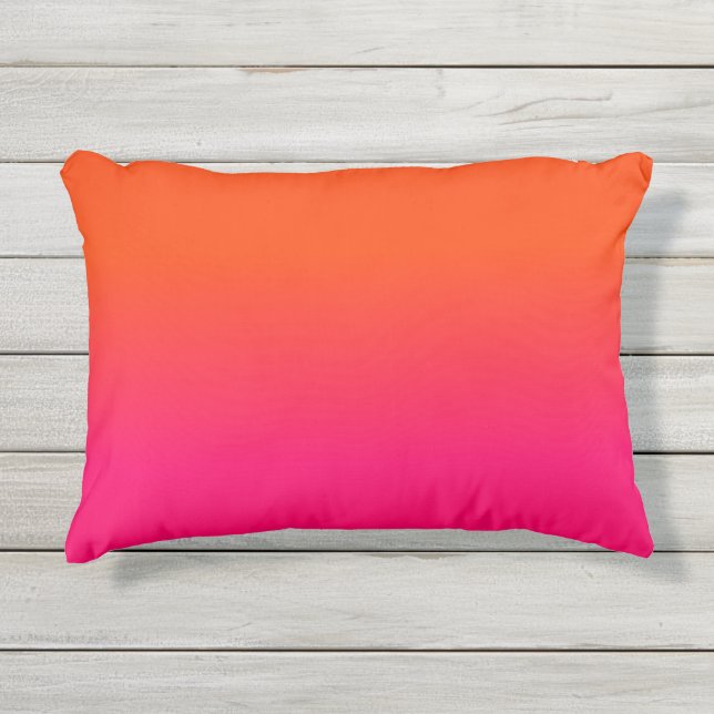 Coussin D'extérieur Fade couleur couleur de l'ombre rose néon orange e (Devant)