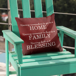 Coussin D'extérieur Famille de typographie motivationnelle Citation