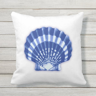 Coussin D'extérieur Feston Shell - bleu marine sur un arrière - plan