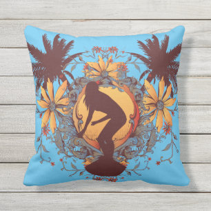 Coussin D'extérieur Fille de surfer