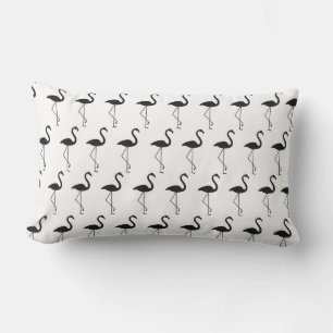 Coussin D'extérieur Flamants roses noirs et blancs - Extérieur