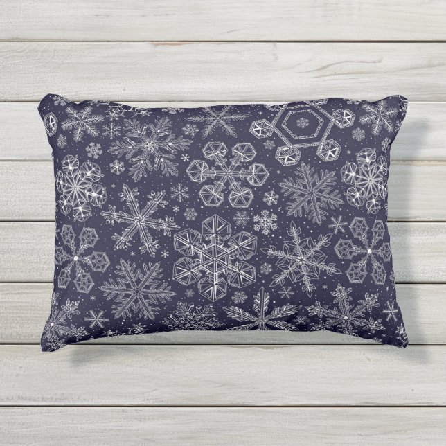 Coussin D'extérieur Flèches blanches sur bleu (Devant)