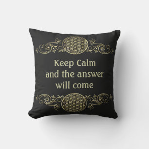 Coussin D'extérieur Fleur de vie - vintage IV + votre dicton