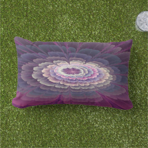 Coussin D'extérieur Fleur frappante Coloré Abstrait Art fractal rose