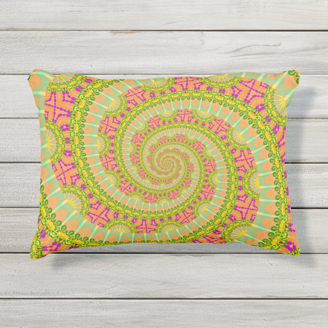 Coussin D'extérieur Fleur Spirale SUNNY (Devant)