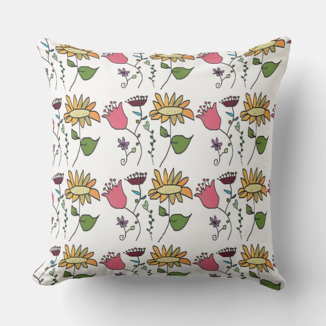 Coussin D'extérieur Fleurs (Recto)