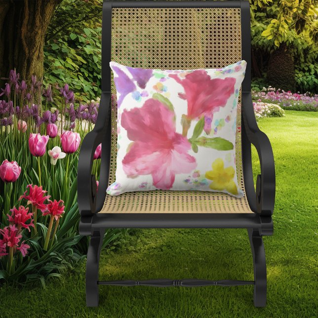 Coussin D'extérieur Fleurs Impasto (Créateur téléchargé)
