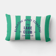 Floatin' Et Toastin' The Lake Club Green Stripe