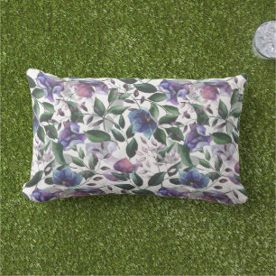Coussin D'extérieur Floral d'Hydrangée violette et bleue