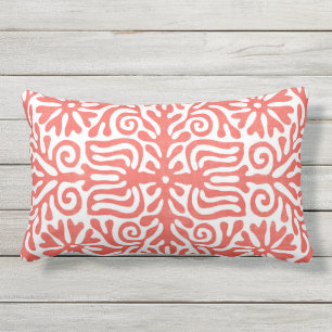 Coussin D'extérieur Flore folle, vieux corail