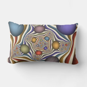 Coussin D'extérieur Flying Up Colorful Moderne Art Fractal Abstrait