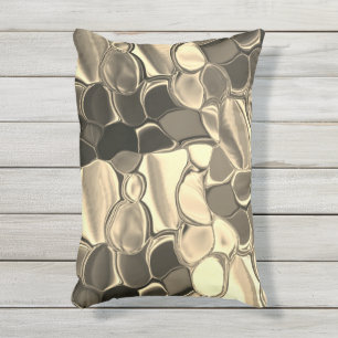 Coussin D'extérieur Formes arrondies couleur bronze, or clair, brillan