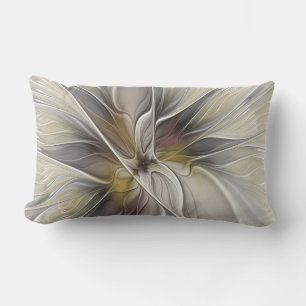 Coussin D'extérieur Fractal floral, fleur de fantaisie aux couleurs de