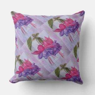 COUSSIN D'EXTÉRIEUR FUCHSIA ROSE ET PURPLE