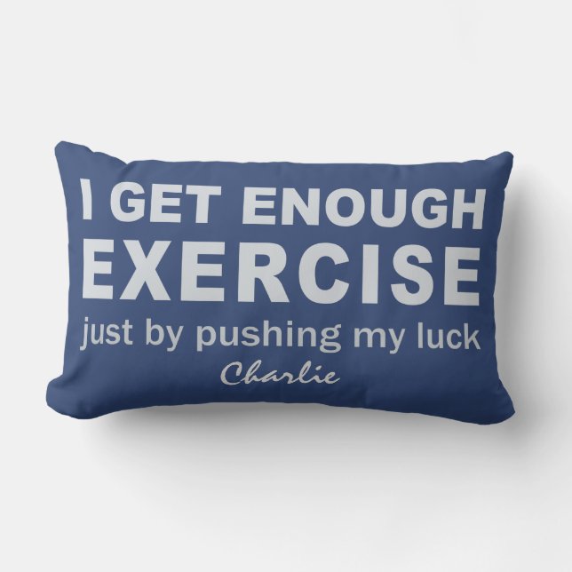 Coussin D'extérieur Funny Exercice personnalisé nom et couleur lancer  (Recto)