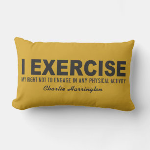 Coussin D'extérieur Funny Exercice personnalisé nom et couleur lancer
