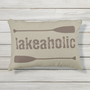 Coussin D'extérieur Funny Lakeaholic Pêche Bateau