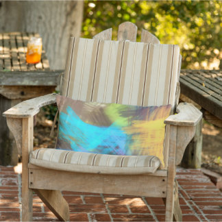 Coussin D'extérieur Gamme de couleurs de plage abstraite extérieure