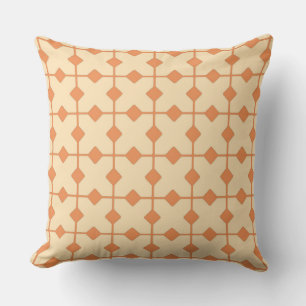 Coussin D'extérieur Géométrique moderne, Diamants - Mandarin orange