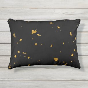 Coussin D'extérieur Gold Flakes Noir