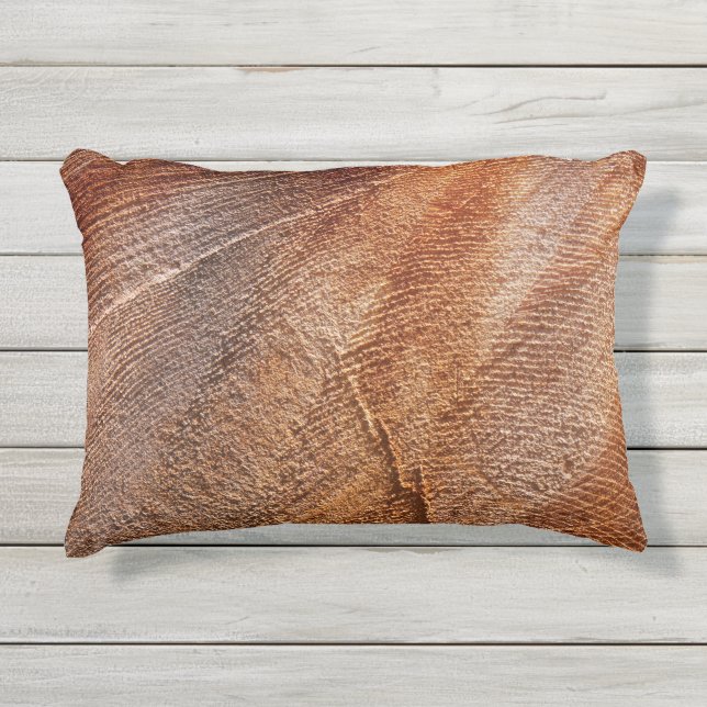 Coussin D'extérieur Graisse de bois de rondelle coupée (Devant)