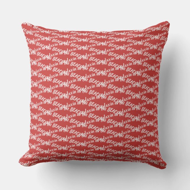 Coussin D'extérieur Graphiques de plage Rouge extérieur (Recto)