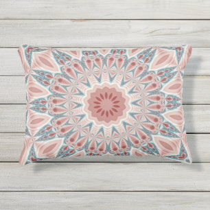 Coussin D'extérieur Grattez moderne Kaleidoscope Mandala art fractal