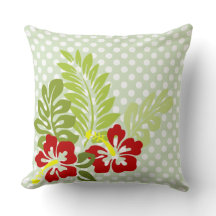 Hibiscus tropical sur Polka Dot Motif