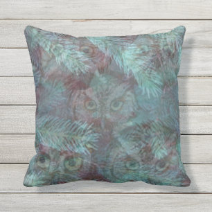 Coussin D'extérieur HIBOUX DANS LES BOIS par SLipperywindow
