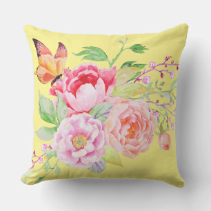 Coussin D'extérieur holiES - Bouquet de fleurs de printemps d'aquarell