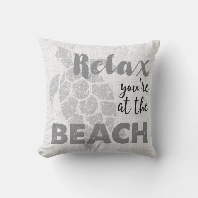 Coussin D'extérieur Honu Sea Turtle Hawaii Relax Beach Reversible (Recto)