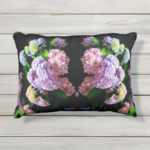 Coussin D'extérieur Hydrangea garden, rose, bleu, purple floral