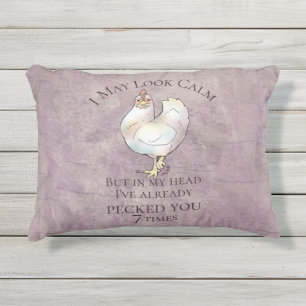 Coussin D'extérieur "I May Look Calm"
