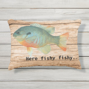 Coussin D'extérieur Ici Poisson Poisson Perche Brème Poisson