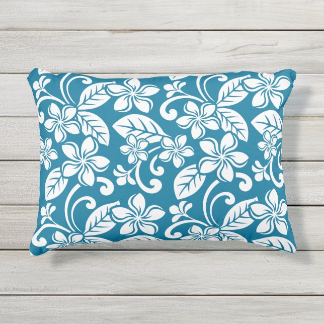 COUSSIN D'EXTÉRIEUR ÎLE PLUMERIA (CARAÏBE BLEU) (Devant)