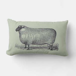 Coussin D'extérieur Illustration de mouton Style Ferme Décor Maison